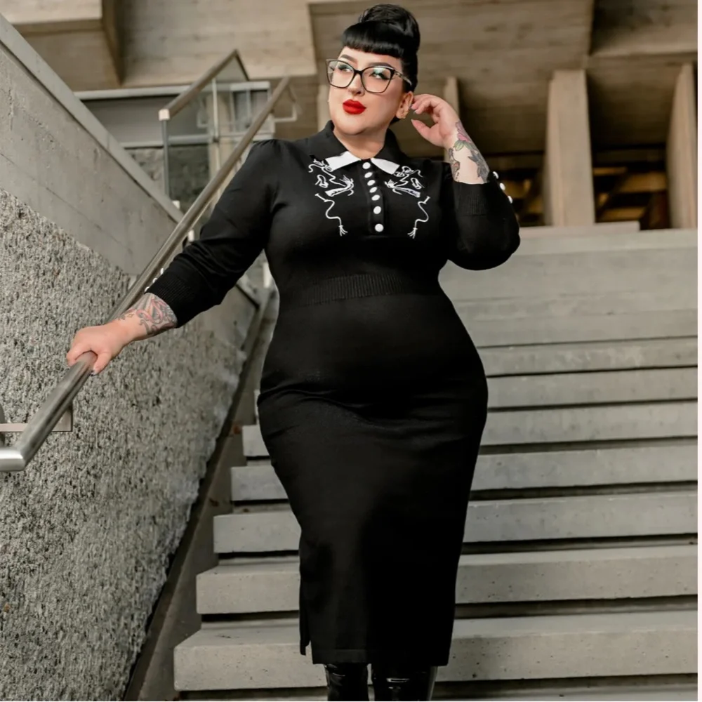 Elle Rebel Art of Temptation Knitted Dress - Picture 2 of 4